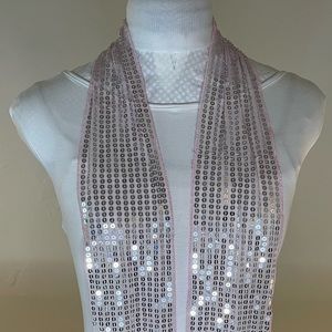 Beautiful light sequin scarf! Brand new!